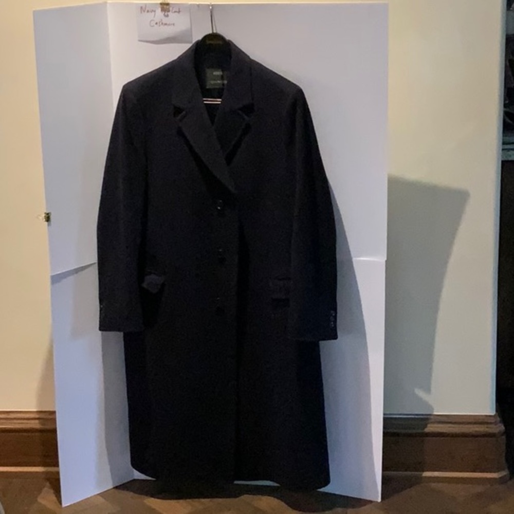 Cashmere Navy Overcoat